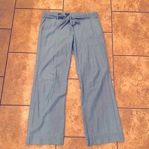 J. Crew wide leg chambray trouser pant